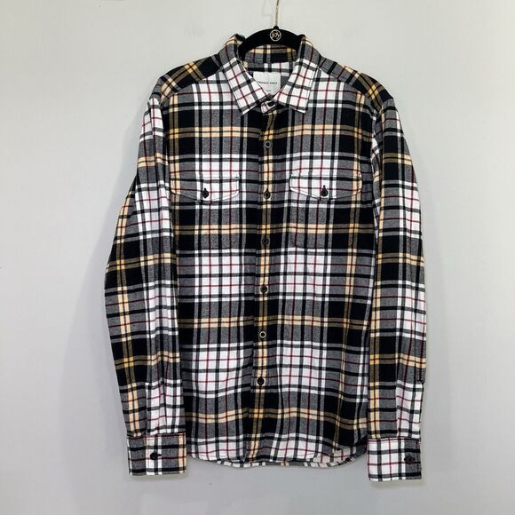 American Eagle Flannel Shirt Mens Size M Classic Fit Button Up Long Sleeve Plaid - Picture 1 of 5